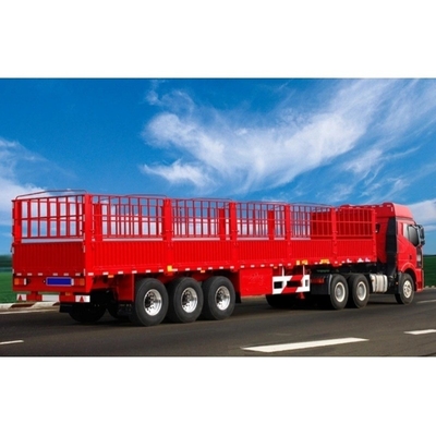 40FT 3 축 60tons 낙하 측면 벽 울타리 반 트레일러 말 트레일러 울타리 반 트레일러