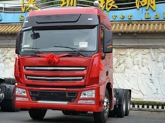 6X4 헤드 340HP 40ton 110km/H 중량 사용 된 트랙터 트럭 유로 2 수동 창
