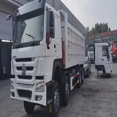중고 6*4 HOWO 371HP 덤퍼 틱 트럭 수동 창문 튜브리스 타이어 디자인