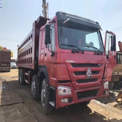 시노트럭 6*4 371HP 화이트 사용 된 덤프 트럭 운전자 프라임 s 좌석 공기 서스펜션