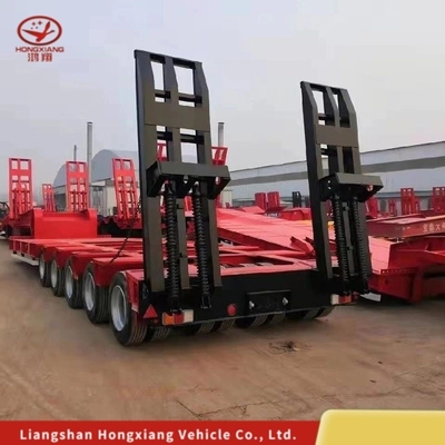 평면 3Axel 80tons 낮은 침대 트레일러 낮은 침대 반 트레일러에 대한 고객 서비스를 문의하십시오.