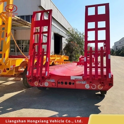 커스터마이징 80tons 3axles 확장 가능한 17m 낮은 베드 반 트레일러와 12r22.5 타이어
