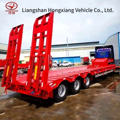 13500X3000X1550 mm 13t Axle Heavy Duty Gooseneck 낮은 로더 낮은 침대 로보이 트럭 낮은 침대 반 트레일러