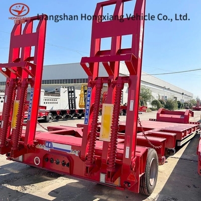 13500X3000X1550 mm 13t Axle Heavy Duty Gooseneck 낮은 로더 낮은 침대 로보이 트럭 낮은 침대 반 트레일러
