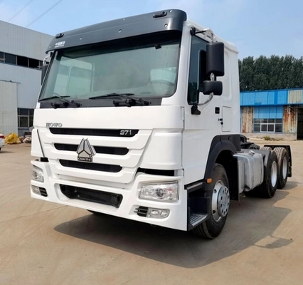 사용 된 HOWO 6X4 371HP 375 트럭 트랙터 헤드 8.2톤 부하 용량 및 성능