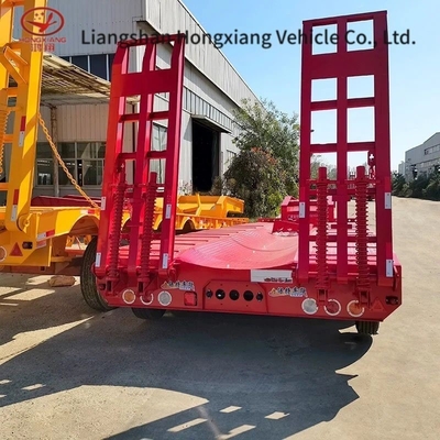 13t Axle 3 Axles 중량 하부 리브 트레일러 60톤 100톤 하부 리브 트레일러 트럭