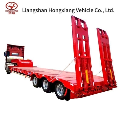 13t Axle 3 Axles 중량 하부 리브 트레일러 60톤 100톤 하부 리브 트레일러 트럭