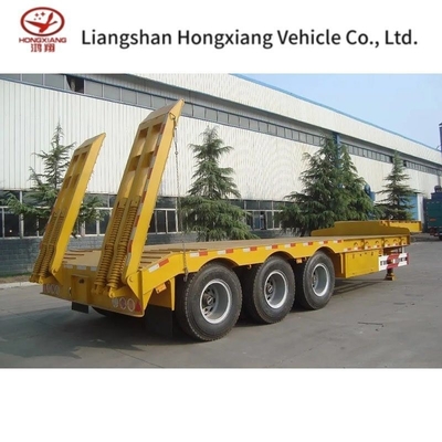 13t Axle 3 Axles 중량 하부 리브 트레일러 60톤 100톤 하부 리브 트레일러 트럭