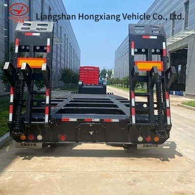 발자국 2240mm 13m 60-80t 반 트레일러 중장비용 하위 침대 로브보이 평면 반 트레일러