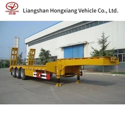발자국 2240mm 13m 60-80t 반 트레일러 중장비용 하위 침대 로브보이 평면 반 트레일러