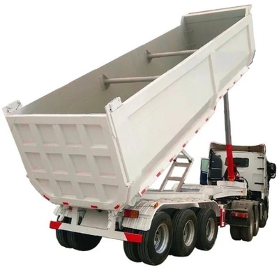 500mm 높이 Q345b 본선 3 축 25m3 30t 수압 팅퍼 반 트레일러