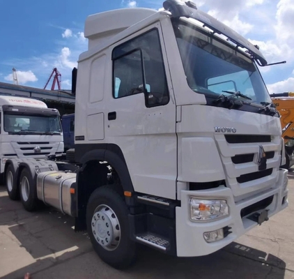 10 타이어 430HP 에어백 브리지 CNG 트럭 HOWO A6 A7 T7 T7h 시트랙 캠 6X4 CNG 트랙터 트럭