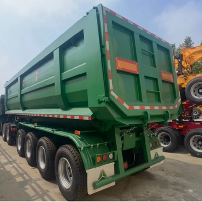 U-Turn 후 50t 60t 4 축 중량 부대 측면 알루미늄 뒷 30 50 60ton 수압 반 트럭 Dnd 덤프 트레일러