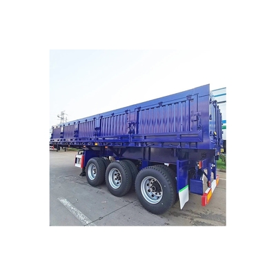 U-Turn 후 50t 60t 4 축 중량 부대 측면 알루미늄 뒷 30 50 60ton 수압 반 트럭 Dnd 덤프 트레일러