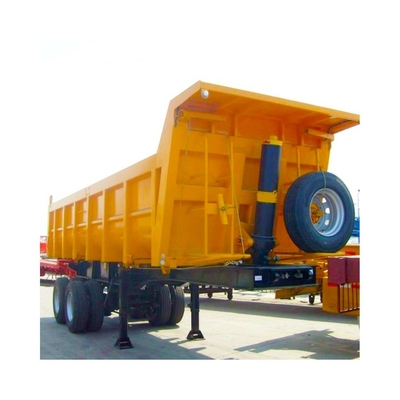 맞춤형 45T/60T/80T 덤프 반 트레일러 3/4 안전 축 및 공기 서스펜션