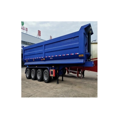 맞춤형 45T/60T/80T 덤프 반 트레일러 3/4 안전 축 및 공기 서스펜션