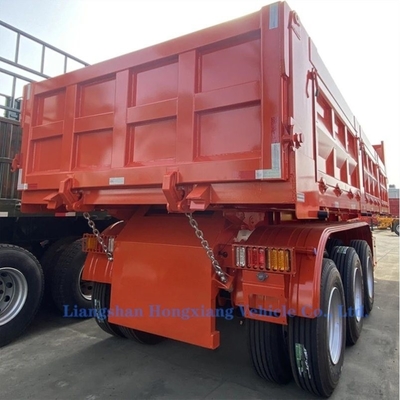 500mm 높이 Q345b 주선형 수압 끝 덤프 티퍼 트레일러 중량 4 축