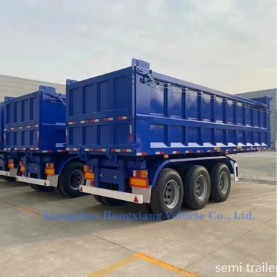 맞춤형 화이트 컬러 샷 폭발 3 Axles 뒷 덤프 반 트레일러 돌과 모래
