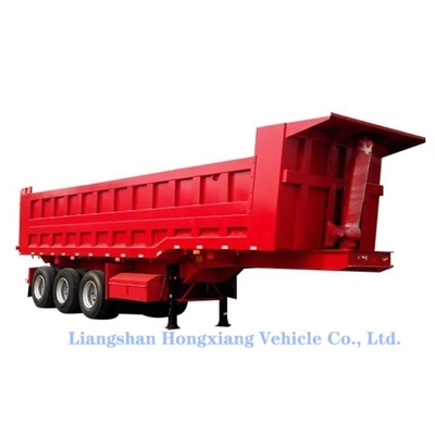 맞춤형 화이트 컬러 샷 폭발 3 Axles 뒷 덤프 반 트레일러 돌과 모래
