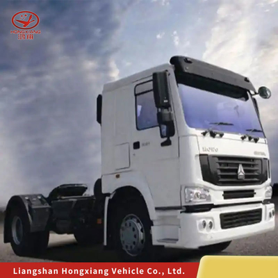 시노트럭 HOWO CNG 트랙터 트럭 6×4 드라이브 휠과 공기 서스펜션 운전석