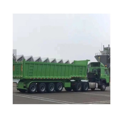4 축 30t 50t U 모양 덤프 트럭 반 트레일러 발판 2240mm 저렴하고 내구성