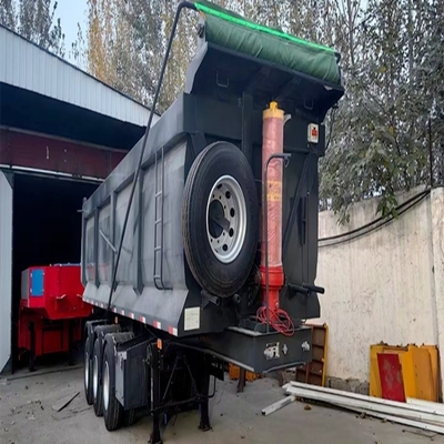 4 축 30t 50t U 모양 덤프 트럭 반 트레일러 발판 2240mm 저렴하고 내구성