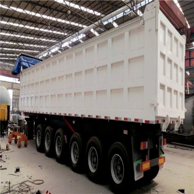 13t Axle 3 Axles 80 Tons U Shape Tipper 트레일러 반트레일러 수압 덤퍼 트레일러