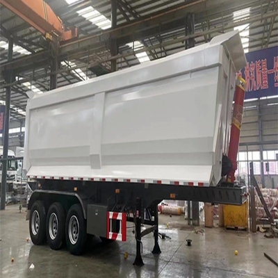 13t Axle 3 Axles 80 Tons U Shape Tipper 트레일러 반트레일러 수압 덤퍼 트레일러