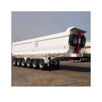 발자국 2240mm 중량 3 축 사이드 덤프 반 트레일러 트럭 / 사이드 월 틱퍼 덤프 트럭
