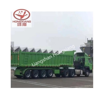 60톤 40FT 평면 반 트레일러 12r22.5 타이어 및 중용 철강 구조