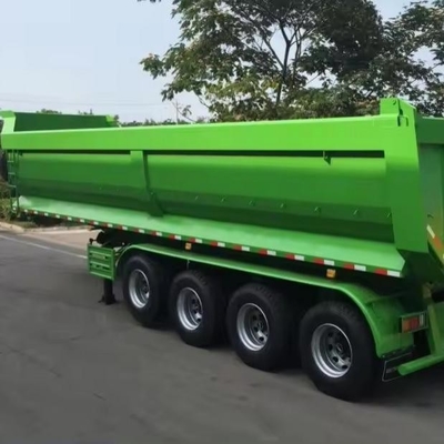 25cbm 32cbm U형 후면 끝 덤퍼 덤퍼 반 트럭 트레일러 타이어 12r22.5 평면