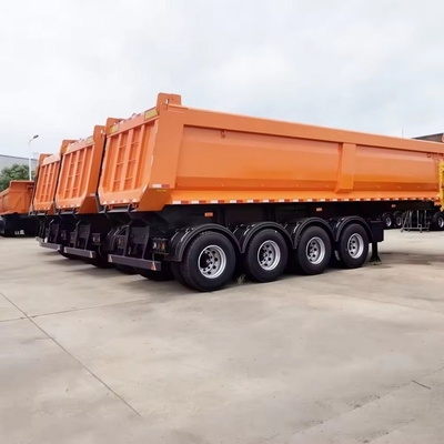4 축 30t U 모양 덤프 트럭 반 트레일러 13t 축과 2240mm 레이더