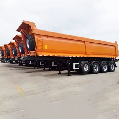 4 축 30t U 모양 덤프 트럭 반 트레일러 13t 축과 2240mm 레이더