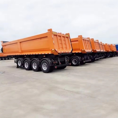 4 축 30t U 모양 덤프 트럭 반 트레일러 13t 축과 2240mm 레이더