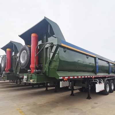 4 축 30t U 모양 덤프 트럭 반 트레일러 13t 축과 2240mm 레이더