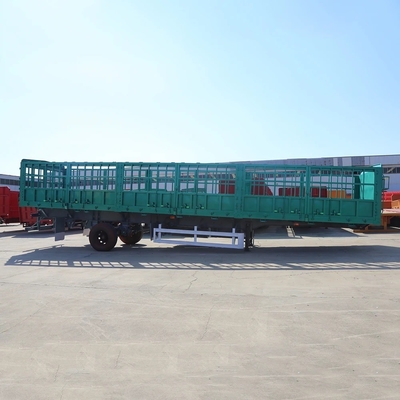 3 축 40-100 톤 대량 화물 운송 울타리 반 트레일러 1820mm 발판 사용자 정의