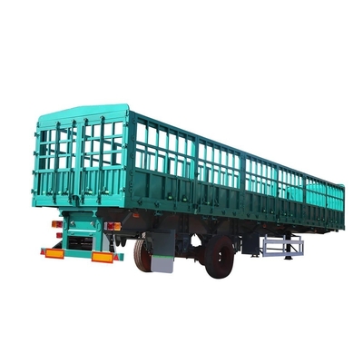 3 축 40-100 톤 대량 화물 운송 울타리 반 트레일러 1820mm 발판 사용자 정의