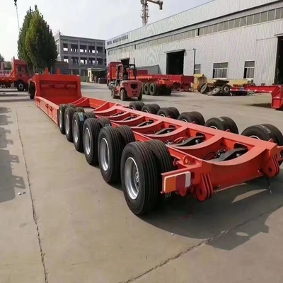 80t 3 Axles Lowbed Lowboy 낮은 평면 로더 트레일러 평면 디자인