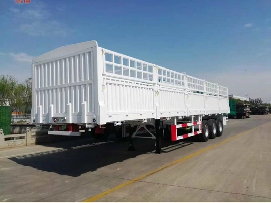 3 축 45FT 48FT 60ton Dropside Cargo 경량급 측면 벽 울타리를 위한 사이드 월 반 트레일러