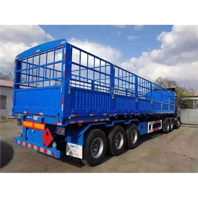 40FT 3 축 60tons 낙하 측면 벽 울타리 반 트레일러 말 트레일러 울타리 반 트레일러