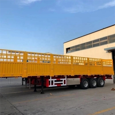 40FT 3 축 60tons 낙하 측면 벽 울타리 반 트레일러 말 트레일러 울타리 반 트레일러