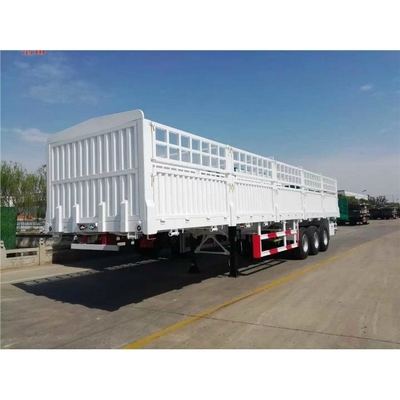 40FT 3 축 60tons 낙하 측면 벽 울타리 반 트레일러 말 트레일러 울타리 반 트레일러