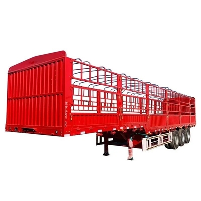 자부장 40FT 12m 12.5m 40ton 울타리 화물 반 트럭 트레일러 3 축 측면 벽과 함께
