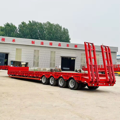 20FT 40FT 평면 컨테이너 차시 3 축 4 축 평면 반 트레일러 12R22.5 타이어