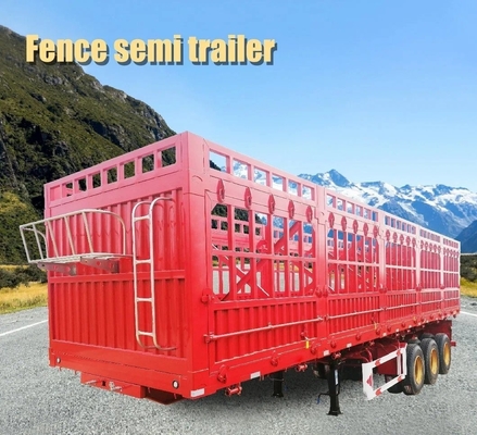 3 축 50t Tri Axle 50 Tonne 중량 울타리 반 트레일러 스택 반 트레일러 1