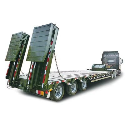 3 축 60t 로브보이 트레일러 트레일러 2240mm 착륙 다리 반 트레일러 운송 수동