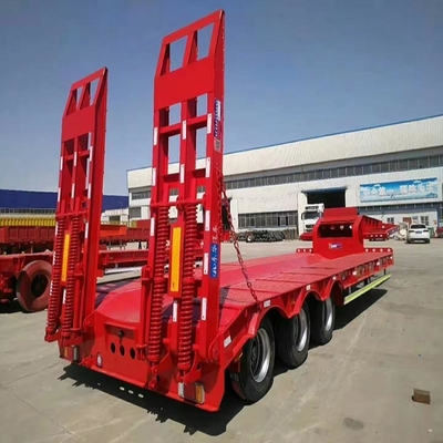 커스터마이징 3 축 80t 저창 저창 저창 하위 평면 로더 드롭 데크 트레일러 발자국 1820mm