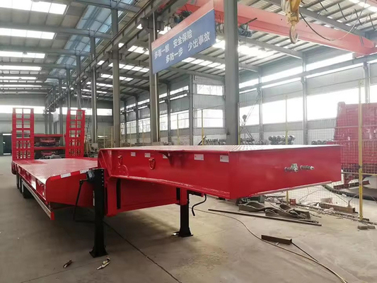 60톤 20FT 평면 컨테이너 40FT 평면 반 트럭 트레일러