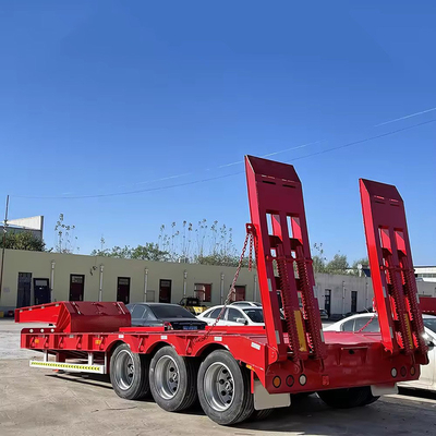 13t Axle 40FT 컨테이너 평면 반 트레일러 12 타이어와 맞춤형 트레일러