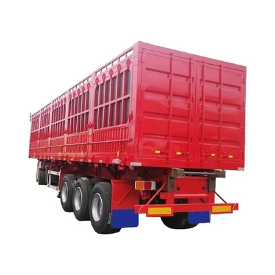 40t 60t 3 Axle 높은 측면 울타리 생식 가축 운송 울타리 스택 반 트레일러
